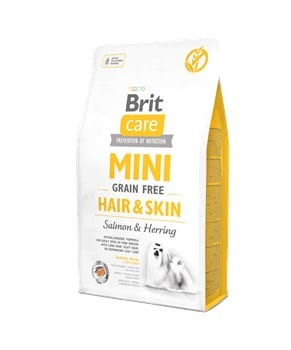 Brit Care Mini Hair & Skin Somonlu ve Ringalı 2 kg Küçük Irk Yetişkin Köpek Maması - 1
