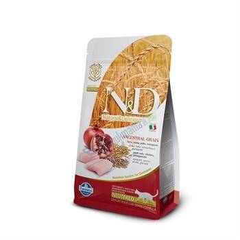 N&D Düşük Tahıllı Tavuklu ve Narlı Kısırlaştırılmış Kedi Maması 5 Kg - 1