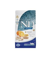 N&D Ocean Düşük Tahıllı Morina Balıklı ve Portakallı 1,5 kg Yetişkin Kedi Maması - N&D