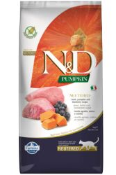 N&D Pumpkin Balkabaklı Kuzu Etli ve Yaban Mersinli Kısırlaştırılmış 5 kg Kedi Maması - 