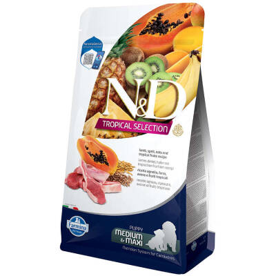 N&D Tropical Selection Kuzu Etli 10 kg Orta ve Büyük Irk Yavru Köpek Maması - 1