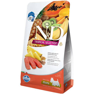 N&D Tropical Selection Somonlu ve Tropikal Meyveli Mini Yetişkin Köpek Maması 1,5 Kg. - 1
