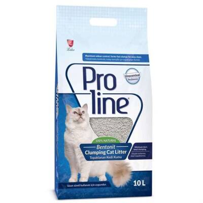 Proline Doğal Unscented Topaklanan Kokusuz Kedi Kumu 10 Lt - 1