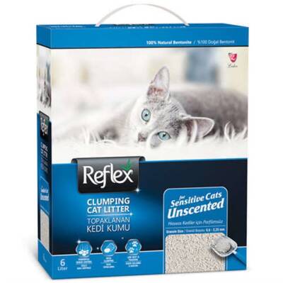 Reflex Sensitive Unscented Parfümsüz Hassas Kedi Kumu 10 Lt - 1